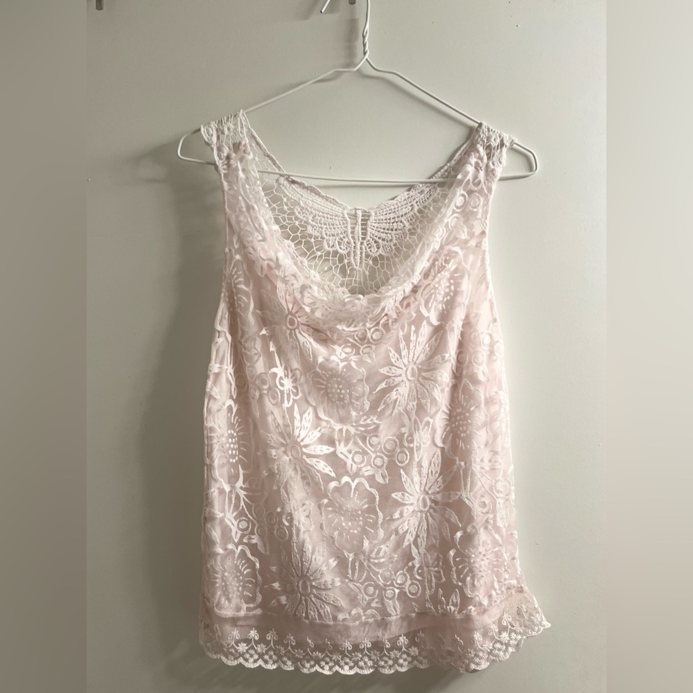 Italian Soft Pink Sleeveless Top